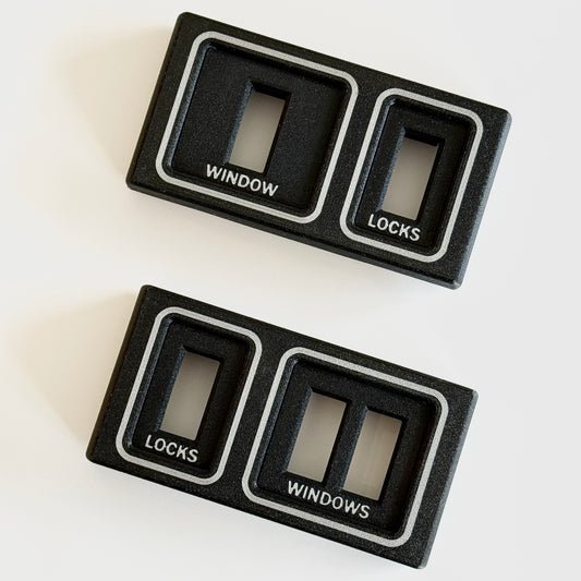 Door Panel Window / Lock Switch Bezel Set | 1987 - 1993 Dodge RAM Pickup Truck